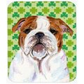 Carolines Treasures Bulldog English St. Patricks Day Shamrock Mouse Pad- Hot Pad Or Trivet SS4415MP